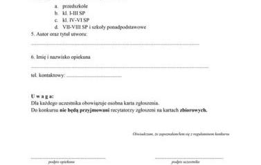X EDYCJA GMINNEGO KONKURSU RECYTATORSKIEGO "POECI BLISCY DZIECIOM" 3