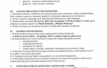 REGULAMIN KONKURSU NA NAJPIĘKIENSZY WIANEK
