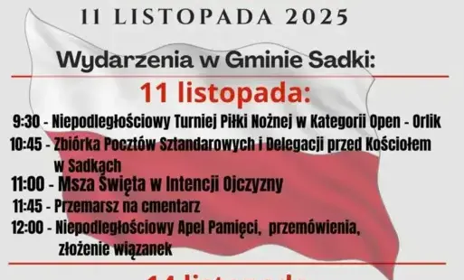 Zdjęcie do UROCZYSTE OBCHODY 11 LISTOPADA