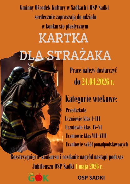 Zdjęcie do KARTKA DLA STRAŻAKA - KONKURS 
