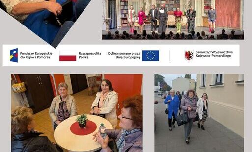 Zdjęcie do 18.10.2026 r.  &bdquo;POCIĄG DO ZDROWIA I KULTURY- Życie w Dębowie zaczyna się po 60- tce&rdquo;- Przystanek Instytucje Kultury-  Wyjazd do teatru ADRIA w Bydgoszczy na spektakl pt. &bdquo;Kłam, kręć, klękaj.&rdquo;